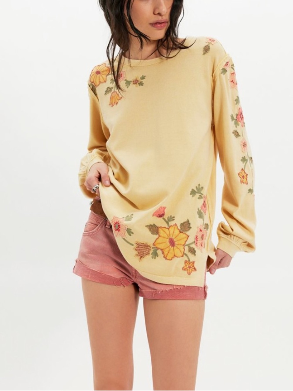 We the Free Violet Vines long sleeve